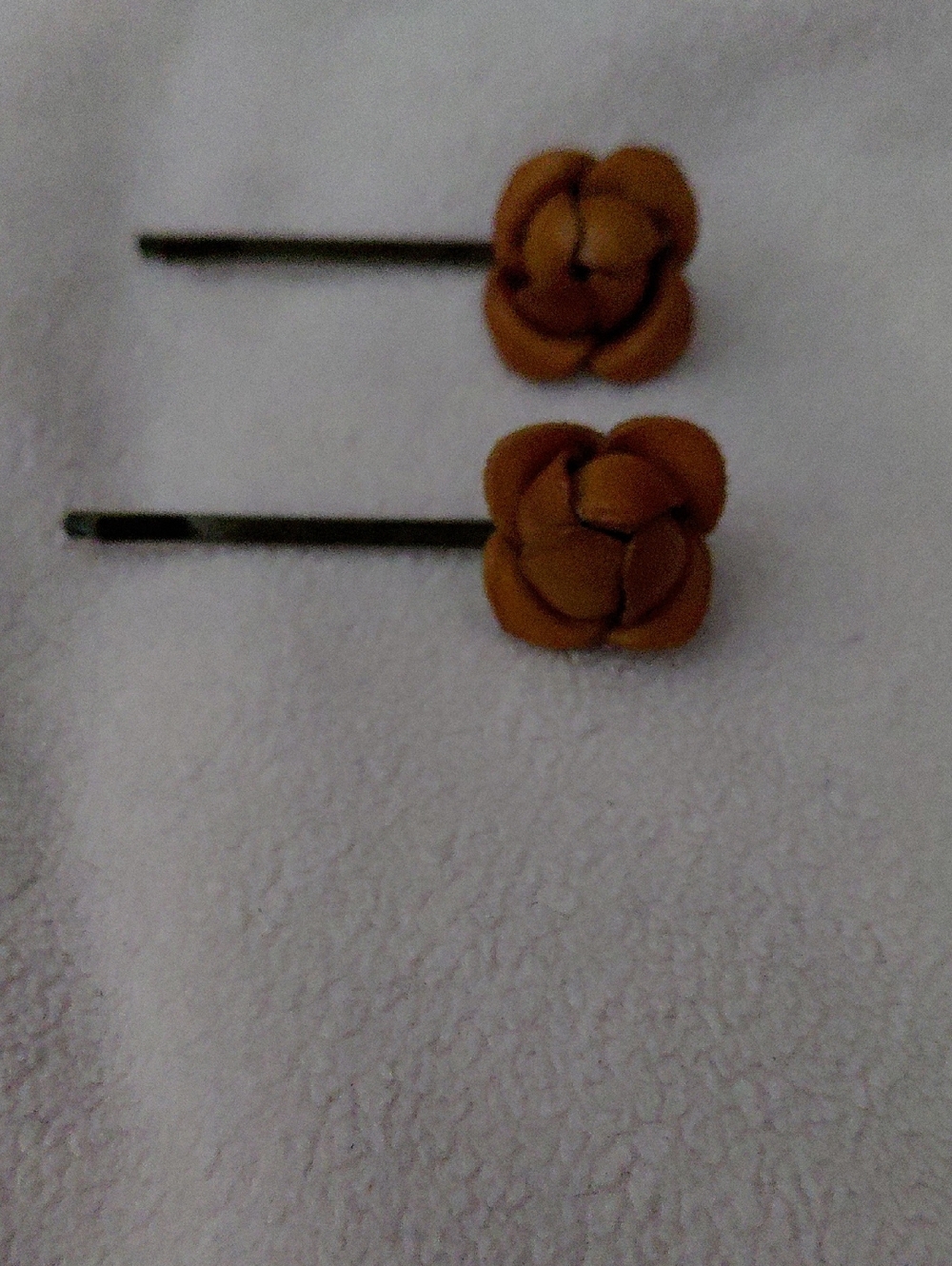 Brown Floral Bobby Pin Hair Set - Unbranded